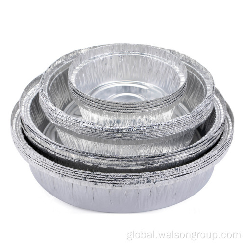 Food Packaging Aluminium Foil Container Silver Round Aluminium Foil Container for Baking Cake,BBQ Manufactory